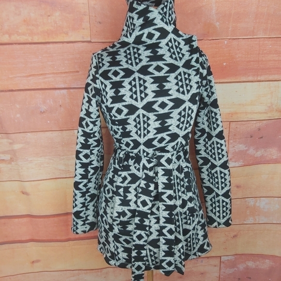 Steve MADDEN spring autumn coat size small turtle neck collar waist band - Picture 8 of 12